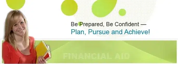 A green banner with the words " be prepared, plan and pursue ".